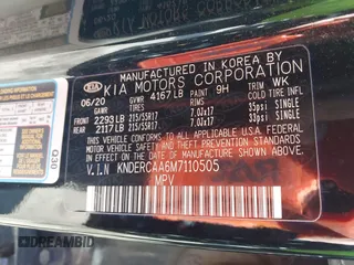 2021 Kia Seltos EX z VIN KNDERCAA6M7110505, wystawiony jako IAAI lot #41645002 z przebiegiem 45 403 mil mil oraz . Historia ofert i sprzedaży dostępna na DreamBid. Obrazek 9.