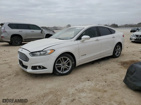 2015 Ford Fusion Titanium Hybrid with VIN 3FA6P0RU5FR225122, listed as a Copart auction lot 46176095 with 144,749 mi miles and Salvage Title. Bid and sale history available at carsss.com. Image 1.