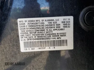 2014 Acura MDX Advance with VIN 5FRYD4H83EB032053, listed as a Copart auction lot 56803255 with Not provided miles and Salvage title. Bid and sale history available at DreamBid. Image 13.