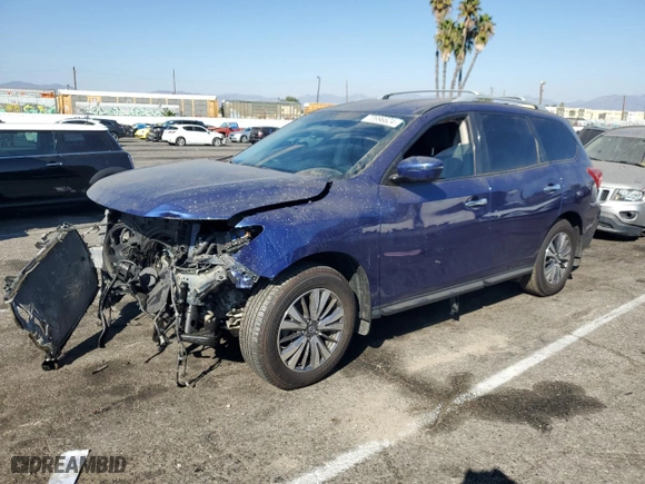 2020 Nissan Pathfinder S with VIN 5N1DR2AN3LC620840, listed as a Copart auction lot 73996624 with 34,309 mi miles and Clean Title. Bid and sale history available at carsss.com. Image 1.