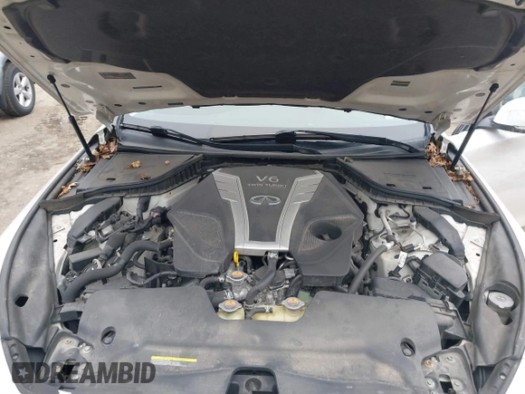 2016 Infiniti Q50 3.0t Red Sport 400 with VIN JN1FV7AR5GM450606, listed as a IAAI auction lot 41614906 with 108,187 mi miles. Bid and sale history available at carsss.com. Image 10.