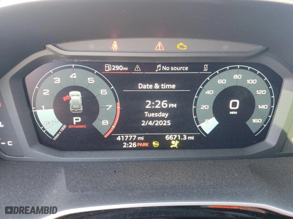 2022 Audi Q3 S line Premium Plus with VIN WA1EECF35N1040077, listed as a Copart auction lot 43947575 with 41,777 mi miles and Salvage Title. Bid and sale history available at carsss.com. Image 9.