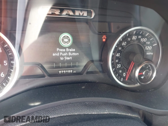 2019 Ram 2500 Tradesman with VIN 3C6UR5HJ3KG574034, listed as a IAAI auction lot 41779145 with 75,188 mi miles and . Bid and sale history available at DreamBid. Image 7.