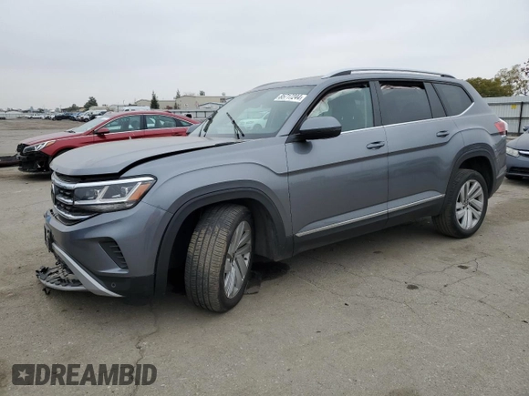 2021 Volkswagen Atlas SEL with VIN 1V2BP2CA0MC603750, listed as a Copart auction lot 85717244 with 39,303 mi miles and Salvage title. Bid and sale history available at DreamBid. Image 1.