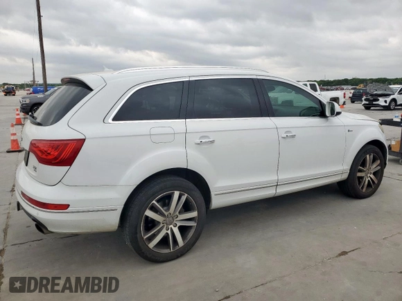 2015 Audi Q7 Premium Plus with VIN WA1LGAFE2FD023602, listed as a Copart auction lot 53737705 with 102,395 mi miles and Salvage Title. Bid and sale history available at DreamBid. Image 3.
