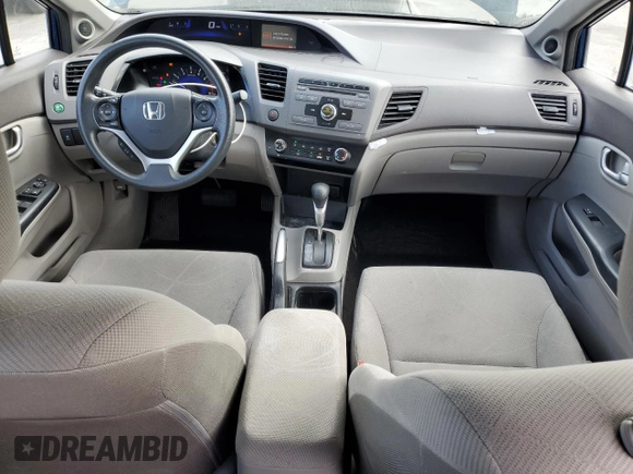 2012 Honda Civic EX with VIN 2HGFB2F80CH541919, listed as a Copart auction lot 53491455 with 82,122 mi miles and Salvage Title. Bid and sale history available at DreamBid. Image 8.