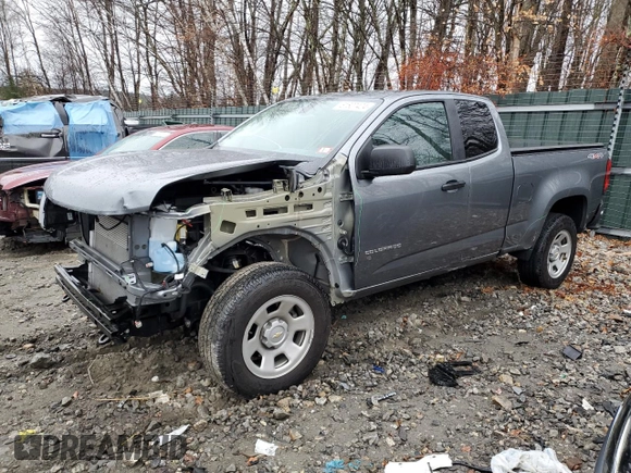 2021 Chevrolet Colorado 4WD Work Truck with VIN 1GCHTBEA6M1289702, listed as a Copart auction lot 81827424 with 17,941 mi miles and Salvage Title. Bid and sale history available at carsss.com. Image 1.