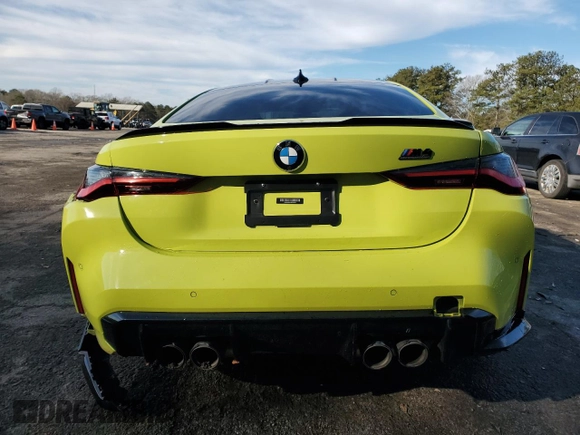 2021 BMW M4 Competition with VIN WBS33AZ09MCH46153, listed as a Copart auction lot 82263413 with 0 mi miles. Bid and sale history available at carsss.com. Image 6.