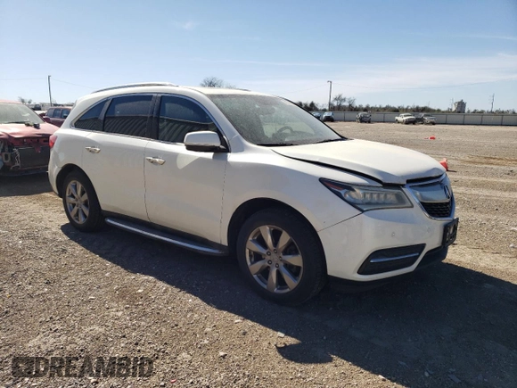 2014 Acura MDX Advance with VIN 5FRYD4H85EB032135, listed as a Copart auction lot 49304545 with 170,139 mi miles and Salvage Title. Bid and sale history available at DreamBid. Image 4.