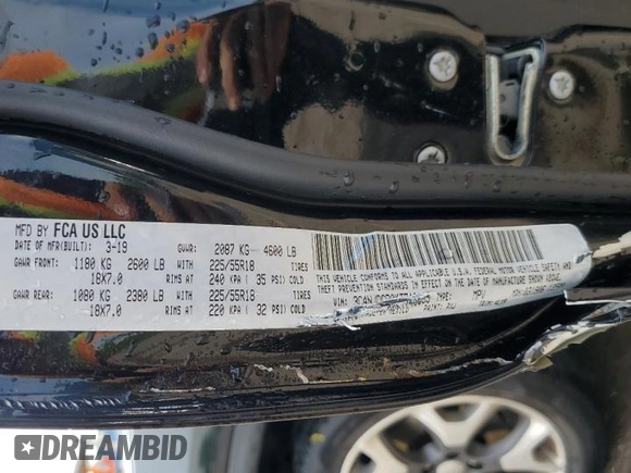 2019 Jeep Compass Limited with VIN 3C4NJDCB0KT740855, listed as a Copart auction lot 59127345 with 41,968 mi miles and Clean title. Bid and sale history available at DreamBid. Image 13.