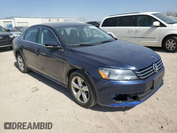 2013 Volkswagen Passat SE w/Sunroof with VIN 1VWBP7A32DC144141, listed as a Copart auction lot 48797945 with 156,897 mi miles and Salvage Title. Bid and sale history available at carsss.com. Image 4.