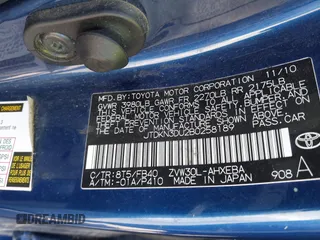 2011 Toyota Prius I z VIN JTDKN3DU2B0258189, wystawiony jako IAAI lot #42264118 z przebiegiem 206 520 mil mil oraz . Historia ofert i sprzedaży dostępna na DreamBid. Obrazek 9.