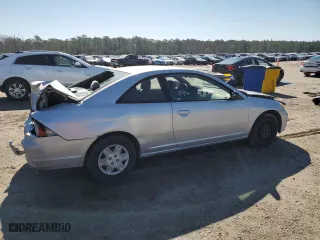 2003 Honda Civic LX with VIN 1HGEM22583L015316, listed as a Copart auction lot 48103875 with 52,419 mi miles and Salvage Title. Bid and sale history available at carsss.com. Image 3.