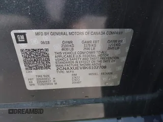 2019 Chevrolet Equinox LT with VIN 2GNAXUEV8K6102708, listed as a IAAI auction lot 42124895 with 71,945 mi miles and . Bid and sale history available at DreamBid. Image 9.