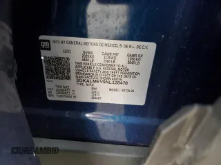 2022 GMC Terrain SLE with VIN 3GKALMEV9NL128470, listed as a Copart auction lot 44194835 with 63,385 mi miles and Salvage Title. Bid and sale history available at carsss.com. Image 13.