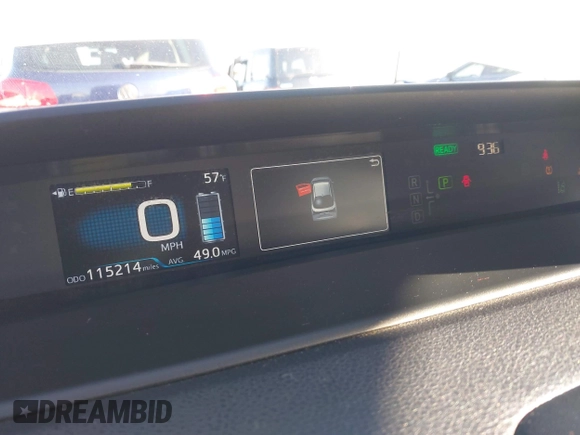 2021 Toyota Prius L Eco with VIN JTDKAMFU7M3133544, listed as a IAAI auction lot 41548653 with 115,214 mi miles and . Bid and sale history available at DreamBid. Image 7.