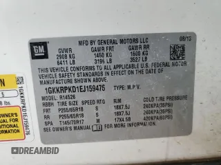 2014 GMC Acadia SLE with VIN 1GKKRPKD1EJ159476, listed as a Copart auction lot 47479515 with 0 mi miles and Salvage Title. Bid and sale history available at carsss.com. Image 15.