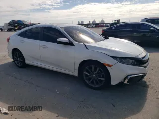 2021 Honda Civic Sedan EX with VIN 19XFC1F39ME012816, listed as a Copart auction lot 74093434 with 0 mi miles and Salvage Title. Bid and sale history available at carsss.com. Image 4.