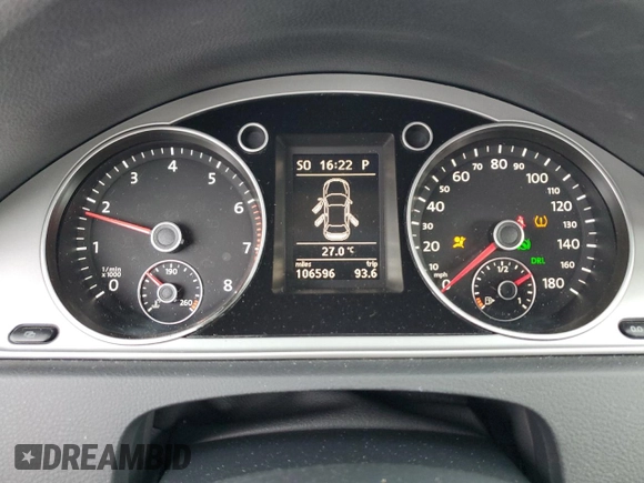 2012 Volkswagen CC Sport с VIN WVWMN7AN9CE525572, выставлен на аукционе Copart как лот 55564215 с пробегом 106 596 миль миль и Списание • Salvage title. История ставок и продаж доступна на DreamBid. Изображение 9.
