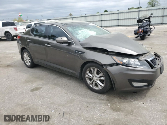 2013 Kia Optima EX with VIN 5XXGN4A70DG147491, listed as a Copart auction lot 51380185 with 0 mi miles and Salvage Title. Bid and sale history available at carsss.com. Image 4.