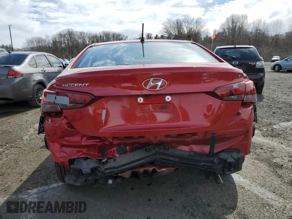 2020 Hyundai Accent SE with VIN 3KPC24A69LE122661, listed as a Copart auction lot 46142243 with 7,079 mi miles. Bid and sale history available at carsss.com. Image 6.
