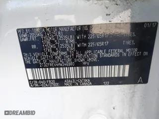 2017 Toyota RAV4 LE with VIN 2T3ZFREV4HW346980, listed as a IAAI auction lot 40112649 with 1 mi miles. Bid and sale history available at carsss.com. Image 9.