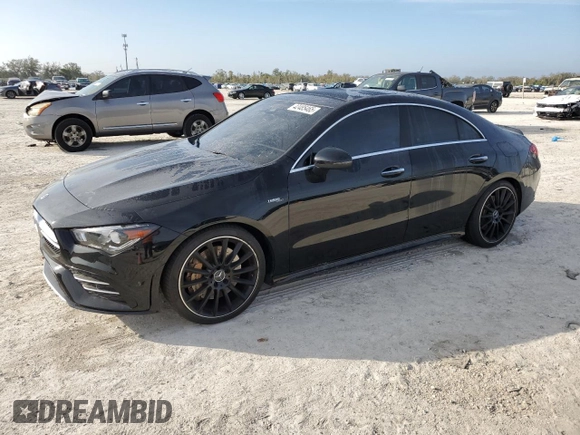 2022 Mercedes-Benz CLA 35 AMG with VIN W1K5J5BB2NN272578, listed as a Copart auction lot 42485465 with 28,671 mi miles and Salvage Title. Bid and sale history available at DreamBid. Image 1.