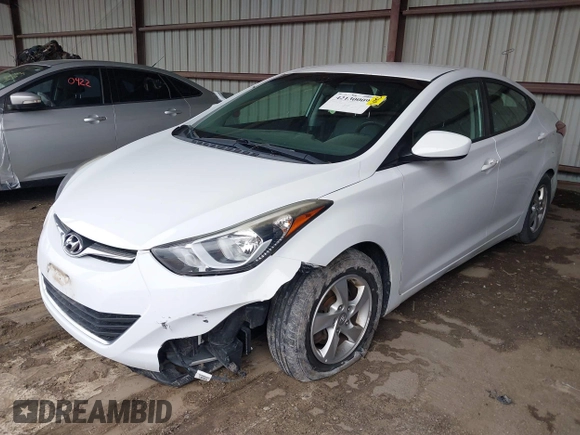 2015 Hyundai Elantra SE z VIN 5NPDH4AE2FH573747, wystawiony jako IAAI lot #42130009 z przebiegiem 99 220 mil mil oraz . Historia ofert i sprzedaży dostępna na DreamBid. Obrazek 2.