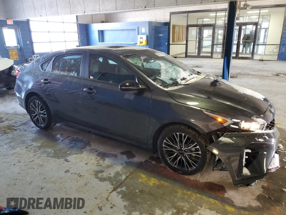 2024 Kia Forte GT-Line with VIN 3KPF54AD8RE711910, listed as a Copart auction lot 45912615 with 2,906 mi miles and Salvage Title. Bid and sale history available at carsss.com. Image 4.