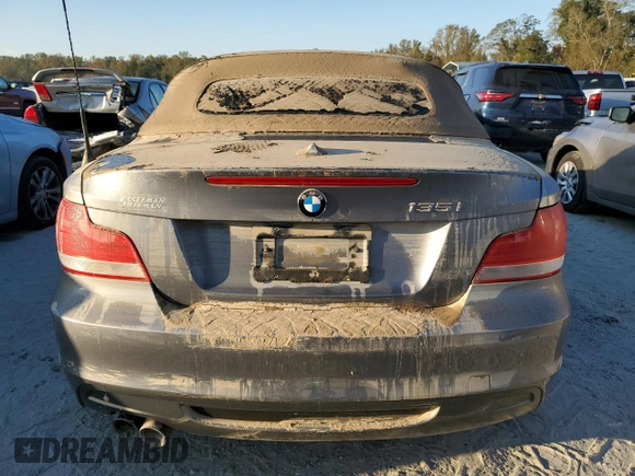 2013 BMW 1 Series 135i with VIN WBAUN7C56DVM27658, listed as a Copart auction lot 75340724 with 0 mi miles and Salvage Title. Bid and sale history available at carsss.com. Image 6.