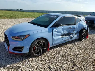 2019 Hyundai Veloster N with VIN KMHT36AH0KU001698, listed as a Copart auction lot 63129924 with 33,562 mi miles and Salvage Title. Bid and sale history available at carsss.com. Image 1.