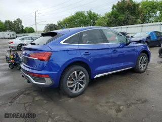 2023 Audi Q5 Sportback S line Premium Plus with VIN WA15AAFY6P2195665, listed as a Copart auction lot 53656314 with 6,360 mi miles and Salvage Title. Bid and sale history available at carsss.com. Image 3.