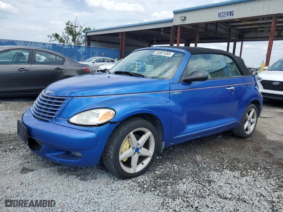 2005 Chrysler PT Cruiser GT with VIN 3C3AY75S35T285968, listed as a Copart auction lot 54061455 with 113,036 mi miles and Salvage Title. Bid and sale history available at carsss.com. Image 1.