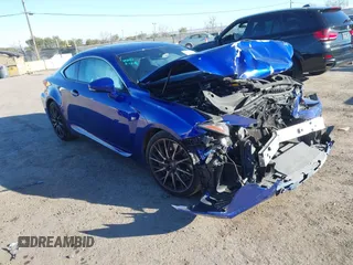 2015 Lexus RC F with VIN JTHHP5BC9F5001063, listed as a IAAI auction lot 41318608 with 30,420 mi miles. Bid and sale history available at carsss.com. Image 1.