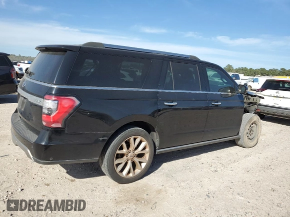 2018 Ford Expedition Max Limited z VIN 1FMJK1KT8JEA10237, wystawiony jako Copart lot #49291615 z przebiegiem 217 147 mil mil oraz Szkoda całkowita • Salvage title. Historia ofert i sprzedaży dostępna na DreamBid. Obrazek 3.
