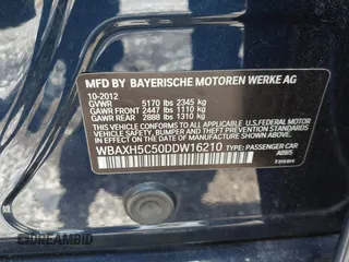 2013 BMW 5 Series 528i xDrive z VIN WBAXH5C50DDW16210, wystawiony jako IAAI lot #42369339 z przebiegiem 125 917 mil mil oraz . Historia ofert i sprzedaży dostępna na DreamBid. Obrazek 9.