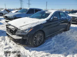 2015 Hyundai Genesis 3.8L with VIN KMHGN4JE0FU018271, listed as a Copart auction lot 42048535 with 92,760 mi miles and Salvage Title. Bid and sale history available at carsss.com. Image 1.