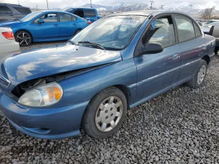2002 Kia Rio with VIN KNADC123726182945, listed as a Copart auction lot 47737955 with 19,622 mi miles and Salvage Title. Bid and sale history available at carsss.com. Image 1.