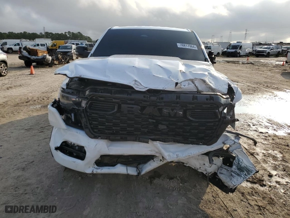 2025 Ram 1500 Big Horn with VIN 1C6SRFFPXSN521827, listed as a Copart auction lot 78817964 with 1,676 mi miles and Salvage Title. Bid and sale history available at carsss.com. Image 5.
