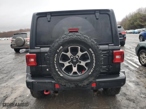 2020 Jeep Wrangler Unlimited Rubicon with VIN 1C4HJXFG3LW244854, listed as a Copart auction lot 46495165 with 62,096 mi miles and Salvage Title. Bid and sale history available at carsss.com. Image 6.