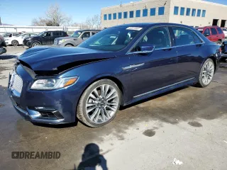 2017 Lincoln Continental Reserve with VIN 1LN6L9NC1H5631469, listed as a Copart auction lot 46851885 with 55,207 mi miles and Salvage Title. Bid and sale history available at carsss.com. Image 1.