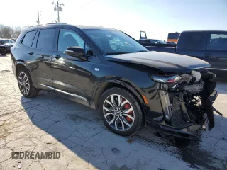 2024 Cadillac XT6 AWD Sport with VIN 1GYKPGRS8RZ717573, listed as a Copart auction lot 89100805 with 27,417 mi miles and Salvage Title. Bid and sale history available at carsss.com. Image 4.