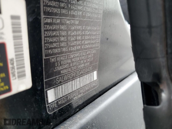 2016 Land Rover Range Rover Sport HSE with VIN SALWR2PF3GA656406, listed as a Copart auction lot 56692815 with 88,165 mi miles and Clean Title. Bid and sale history available at DreamBid. Image 13.