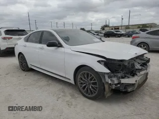 2018 Genesis G80 3.3T Sport with VIN KMHGN4JB5JU218741, listed as a Copart auction lot 78584254 with 83,300 mi miles and Salvage Title. Bid and sale history available at carsss.com. Image 4.