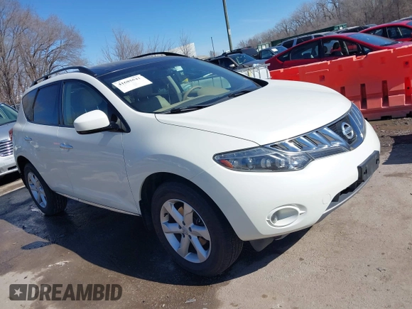 2009 Nissan Murano S with VIN JN8AZ18W59W143212, listed as a IAAI auction lot 41685041 with 163,207 mi miles and . Bid and sale history available at DreamBid. Image 1.