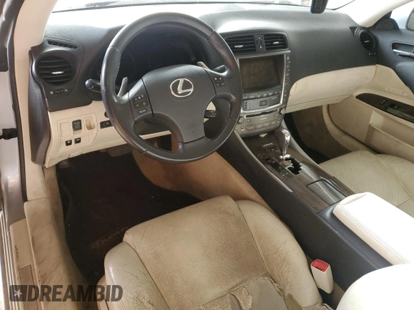 2010 Lexus IS 250 C z VIN JTHFF2C28A2505273, wystawiony jako Copart lot #44779545 z przebiegiem Nie podano mil oraz Szkoda całkowita • Salvage title. Historia ofert i sprzedaży dostępna na DreamBid. Obrazek 8.