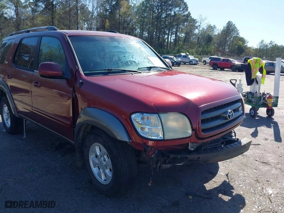 2004 Toyota Sequoia SR5 with VIN 5TDZT34A84S237468, listed as a IAAI auction lot 41856685 with 77,387 mi miles. Bid and sale history available at carsss.com. Image 1.