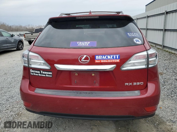 2011 Lexus RX 350 with VIN 2T2ZK1BA3BC047797, listed as a Copart auction lot 48055275 with 0 mi miles and Salvage Title. Bid and sale history available at carsss.com. Image 6.
