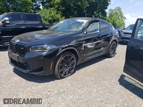 2023 BMW X4 M z VIN 5YM23EC02P9R51063, wystawiony jako Copart lot #62437474 z przebiegiem 5 395 mil mil oraz Szkoda całkowita • Salvage title. Historia ofert i sprzedaży dostępna na DreamBid. Obrazek 1.