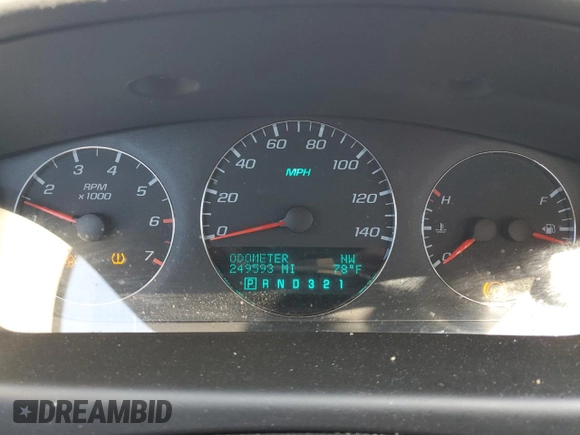 2009 Chevrolet Impala LT with VIN 2G1WT57KX91119044, listed as a Copart auction lot 47419145 with 249,593 mi miles and Salvage Title. Bid and sale history available at DreamBid. Image 9.